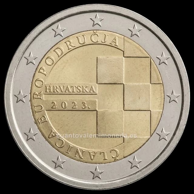 Imagen orientativa: 2 euros Croacia 2023, introducción del euro