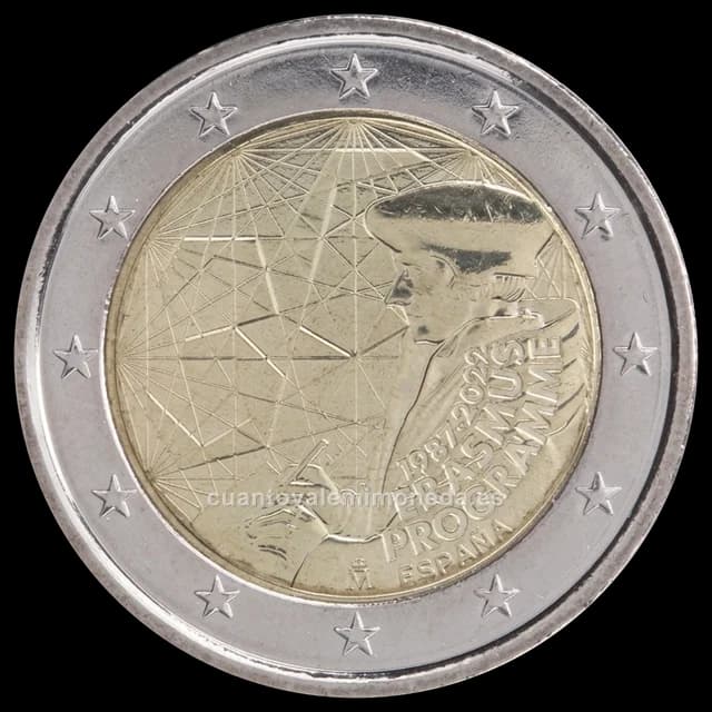 Imagen orientativa: 2 euros 2022, 35 años del programa Erasmus (emisión conjunta de 19 países)