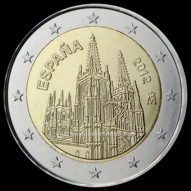 Imagen orientativa: 2 euros España 2012 Catedral de Burgos, versión proof