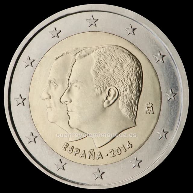 Imagen orientativa: 2 euros España 2014 Proclamación de Felipe VI, versión proof (estuche con medalla de plata)
