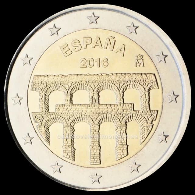 Imagen orientativa: 2 euros España 2016 Acueducto de Segovia, versión proof