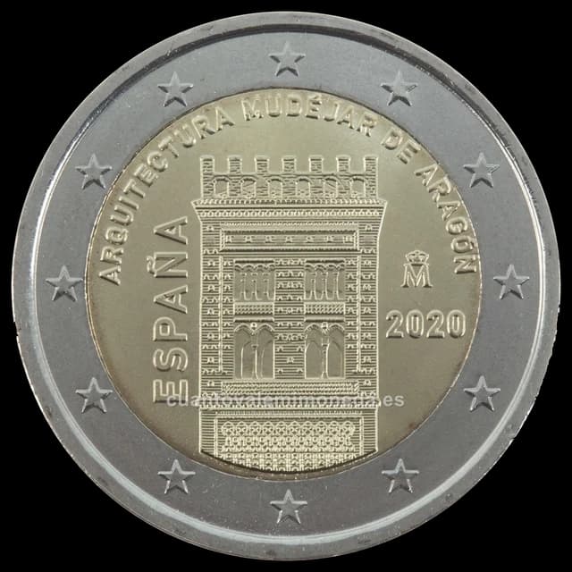Imagen orientativa: 2 euros España 2020 Arquitectura mudéjar de Aragón, versión proof