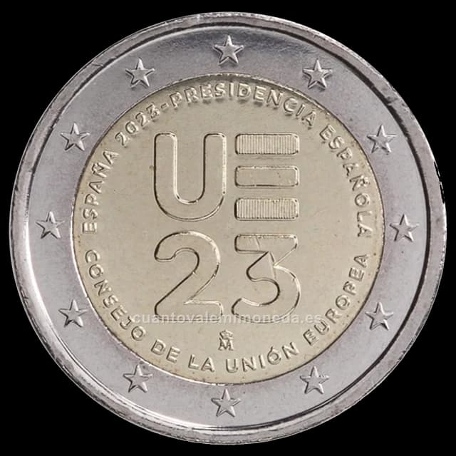 Imagen orientativa: 2 euros España 2023, Presidencia española del Consejo de la UE