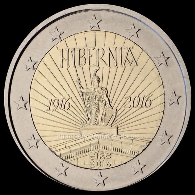 Imagen orientativa: 2 euros Irlanda 2016, 100 años del Alzamiento de Pascua