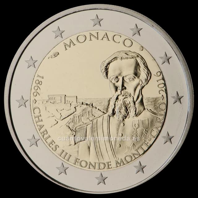 Imagen orientativa: 2 euros Mónaco 2016 Fundación de Montecarlo (150 años)