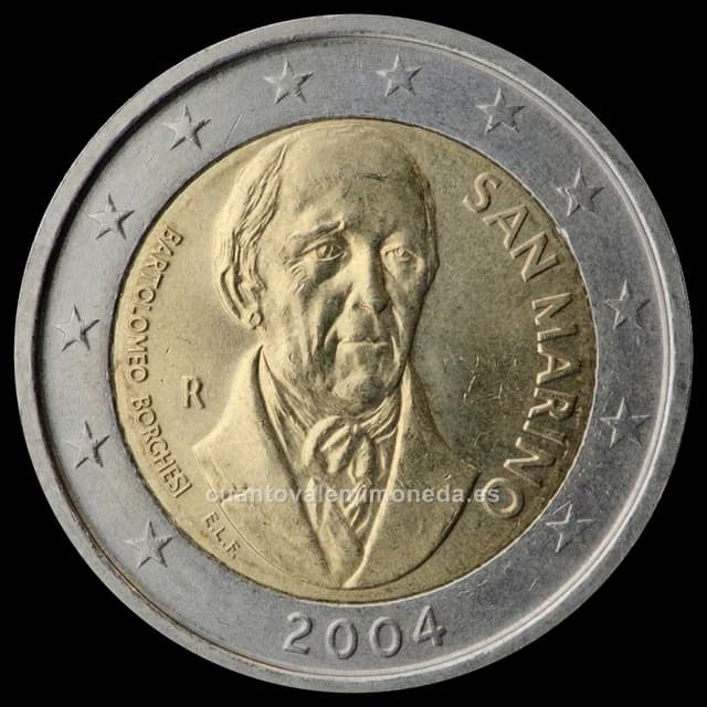 Imagen orientativa: 2 euros San Marino 2004 Bartolomeo Borghesi