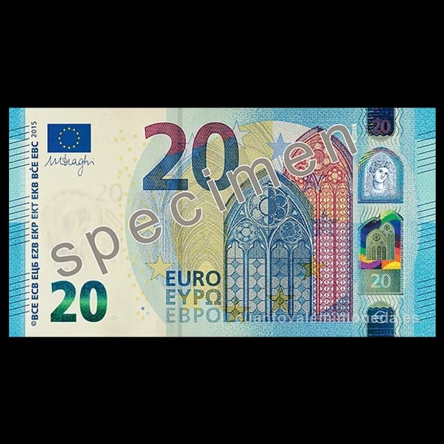 Imagen orientativa: Billete de euro con número de serie capicúa o radar