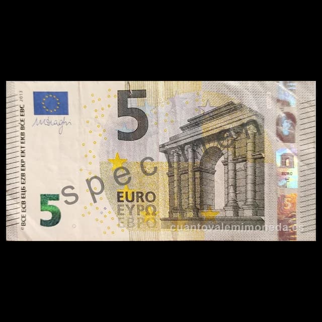 Imagen orientativa: Billete de 5 euros (serie Europa, 2013)