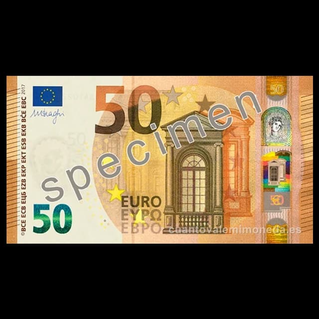 Imagen orientativa: Billete de 50 euros (serie Europa, 2017)