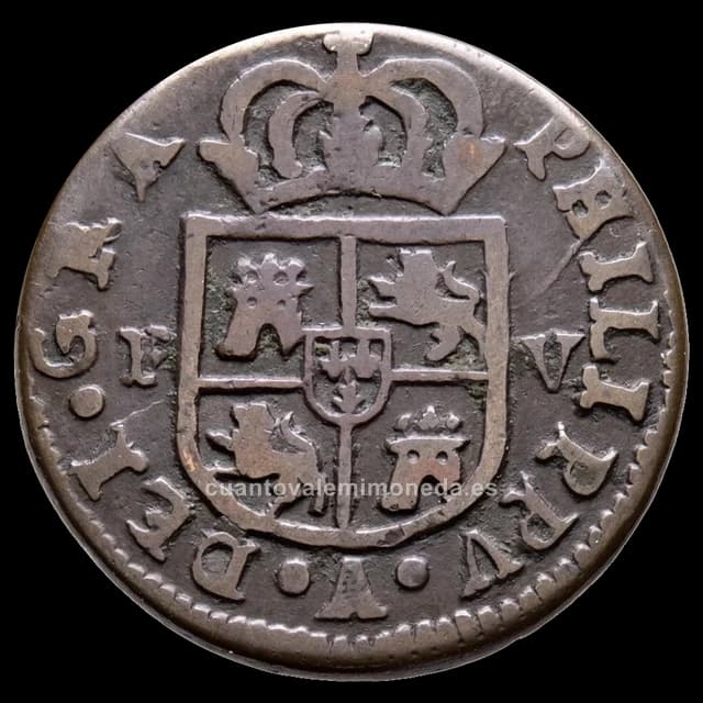 Imagen orientativa: Treseta de Valencia de Felipe V (1710-1711)
