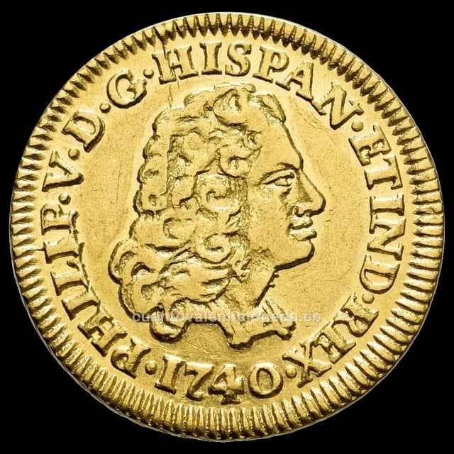 Imagen orientativa: 1 escudo de oro de Felipe V (1700-1746)