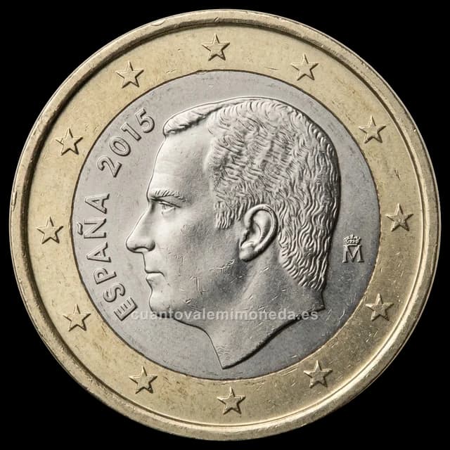 Imagen orientativa: 1 euro España 2022 (Felipe VI, tirada de 3 millones)