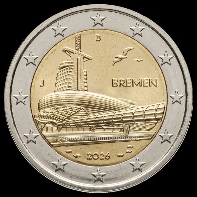 Imagen orientativa: 2 euros Alemania 2026, Bremen (Klimahaus de Bremerhaven)