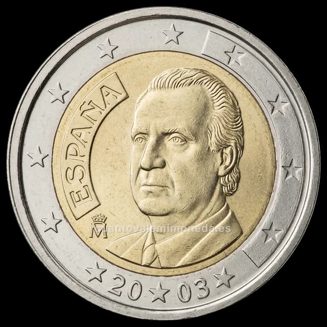 Imagen orientativa: 2 euros España 2009 10 años de la UEM con estrellas grandes