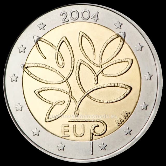 Imagen orientativa: 2 euros Finlandia 2004, ampliación de la Unión Europea