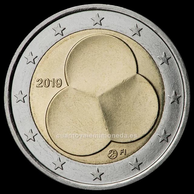 Imagen orientativa: 2 euros Finlandia 2019, centenario de la Constitución