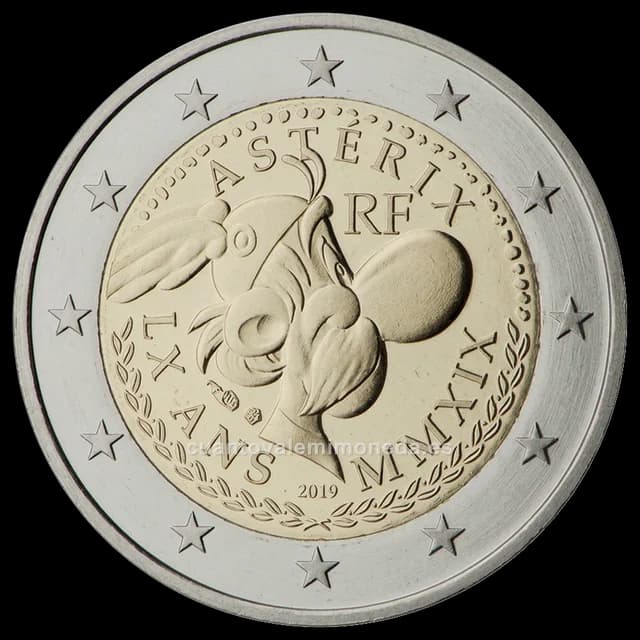 Imagen orientativa: 2 euros Francia 2019, 60 años de Astérix