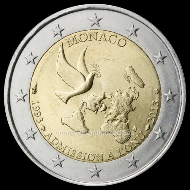 Imagen orientativa: 2 euros Mónaco 2013, 20 años en la ONU