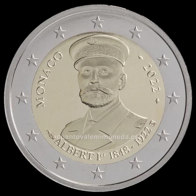 Imagen orientativa: 2 euros Mónaco 2022, centenario de la muerte de Alberto I