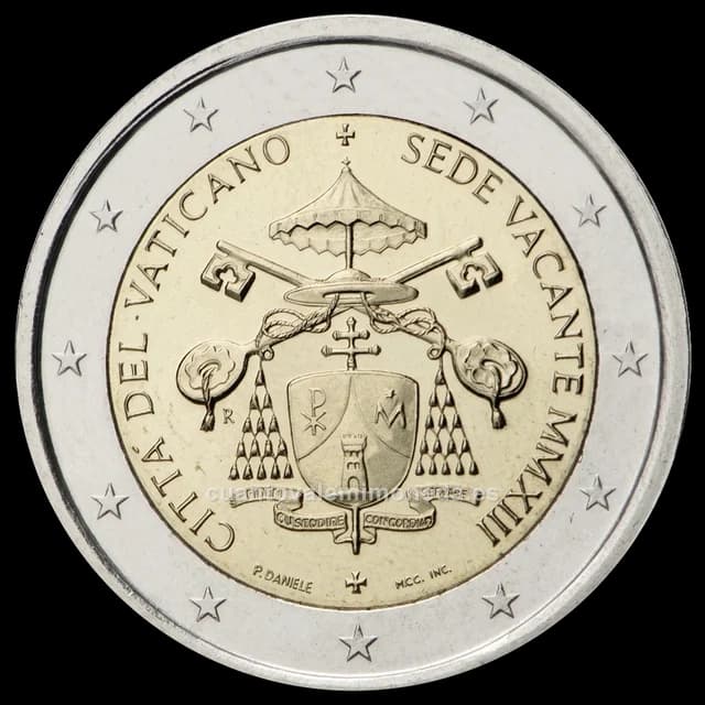 Imagen orientativa: 2 euros Vaticano 2013, Sede Vacante