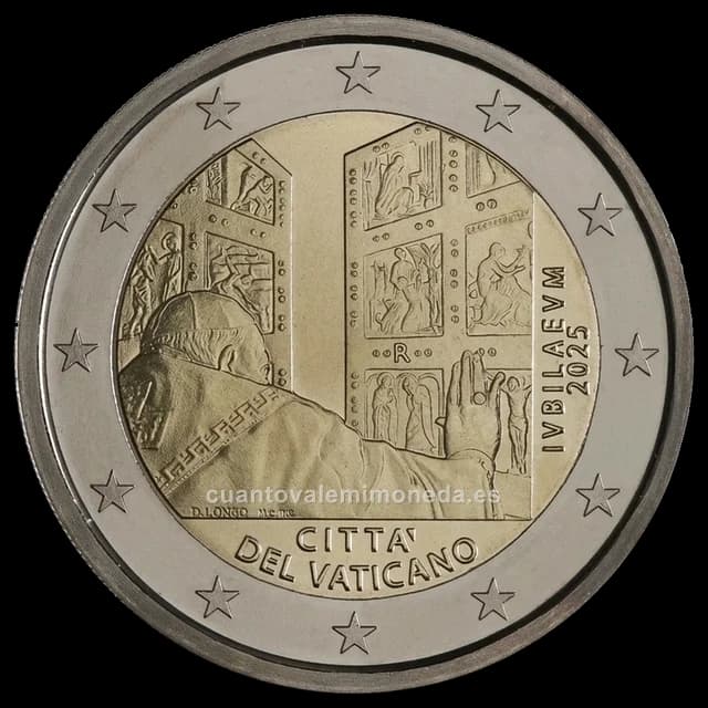 Imagen orientativa: 2 euros Vaticano 2025, Año Santo (Jubileo)