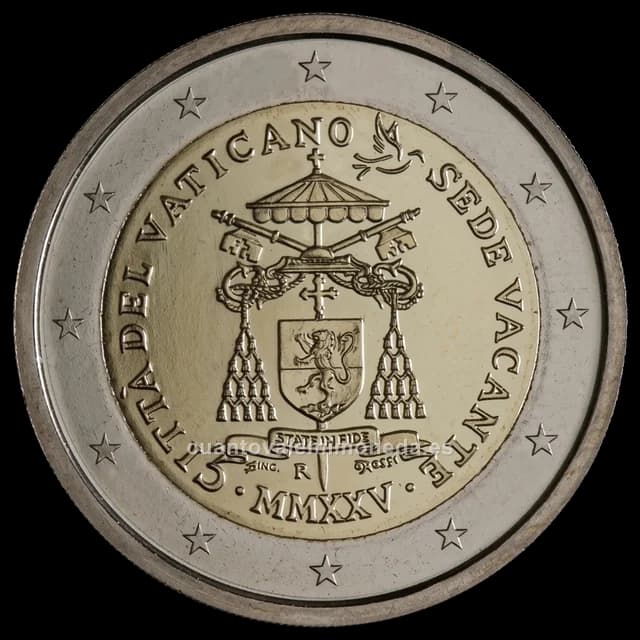 Imagen orientativa: 2 euros Vaticano 2025, Sede Vacante