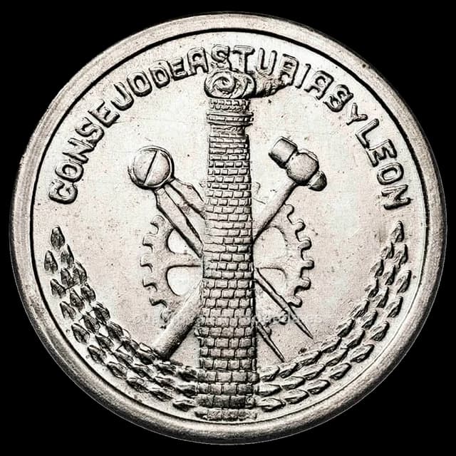 Imagen orientativa: 50 céntimos 1937, Consejo de Asturias y León (Guerra Civil)