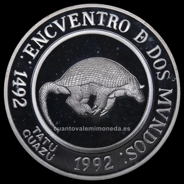 Imagen orientativa: 25 pesos 1994 «Tatú carreta» (plata, serie Iberoamericana)