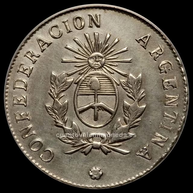 Imagen orientativa: 2 reales La Rioja 1843-1860 (Confederación Argentina)