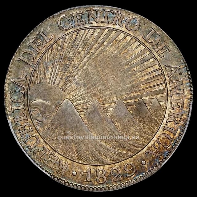 Imagen orientativa: 8 reales de la República Federal de Centroamérica 1824-1851 (ceca de Guatemala, plata)