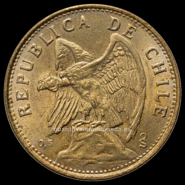 Imagen orientativa: 2 pesos Chile 1927 de plata