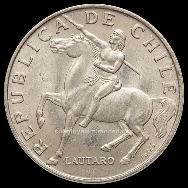 Imagen orientativa: 5 escudos Chile 1971-1974 (Lautaro a caballo)