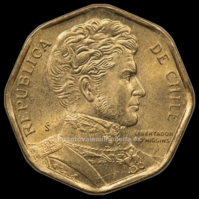 Imagen orientativa: 5 pesos Chile 1990-2017 (O'Higgins)