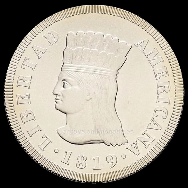 Imagen orientativa: 10.000 pesos conmemorativa 2019 Bicentenario de la Independencia («Libertad Americana»)