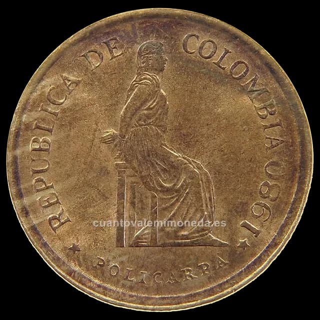Imagen orientativa: 5 pesos 1980-1988 Policarpa Salavarrieta (refinería de Barrancabermeja)