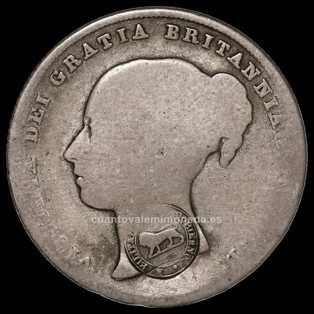 Imagen orientativa: Monedas reselladas con el león de Costa Rica (1849-1857), de 1/2 a 8 reales