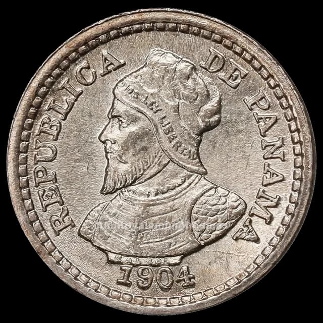 Imagen orientativa: 2½ centésimos Panamá 1904, la «píldora de Panamá» (plata 900)