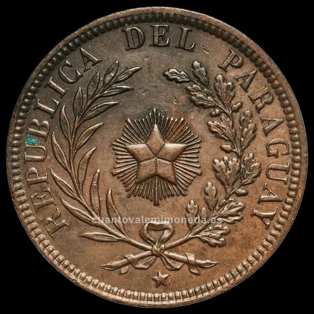Imagen orientativa: 4 centésimos Paraguay 1870 de Asunción (estilo tosco, variante cara)