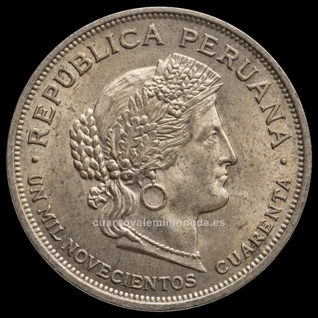 Imagen orientativa: 20 centavos Perú 1918-1944 (cabeza de la Libertad)