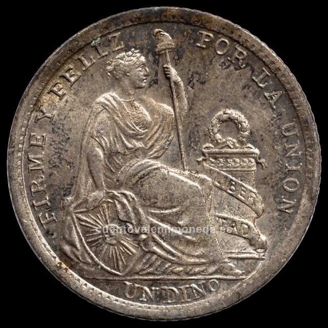 Imagen orientativa: 1 dinero Perú 1863-1916 (plata 900)