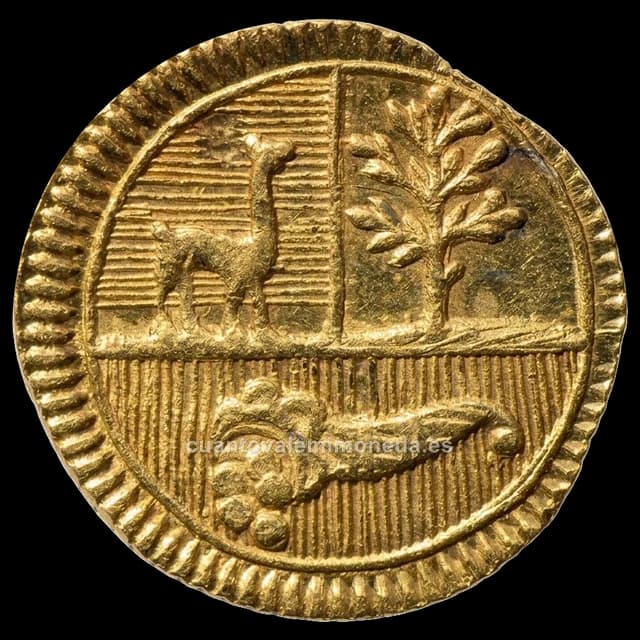 Imagen orientativa: 1/2 escudo de oro Perú 1826-1855