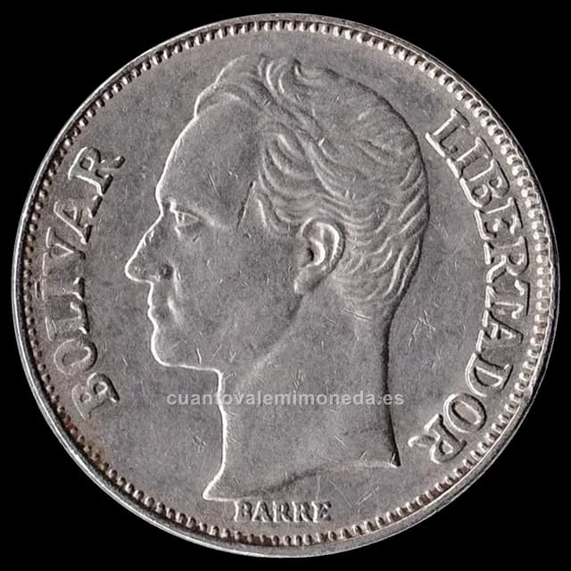 Imagen orientativa: 2 bolívares Venezuela 1967-1990 (níquel)