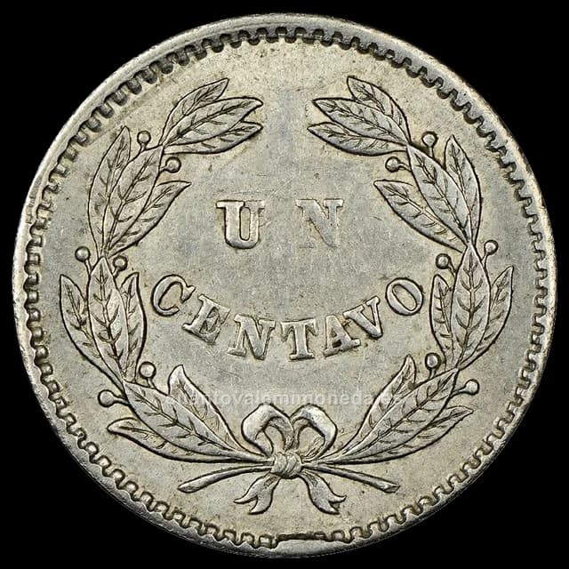 Imagen orientativa: 1 centavo Venezuela 1876-1877 (cuproníquel)