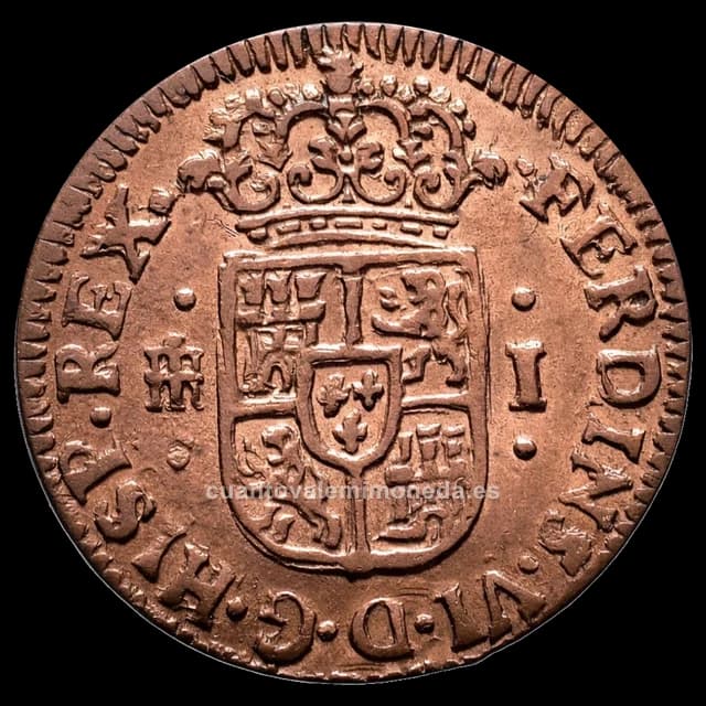 Imagen orientativa: 1 maravedí de Fernando VI, Segovia (1746-1747)