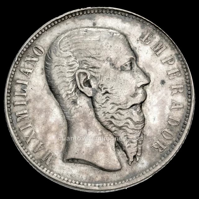 Imagen orientativa: 50 centavos 1866, Maximiliano I