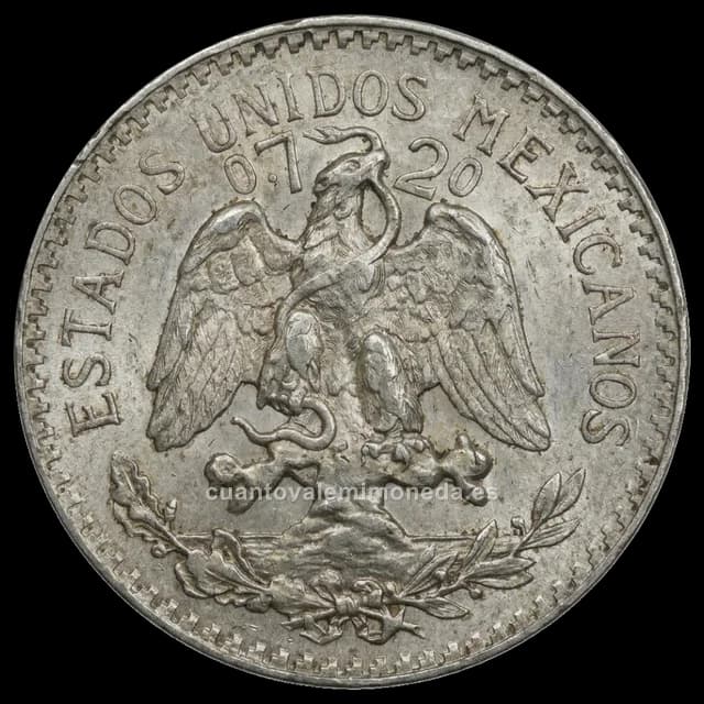 Imagen orientativa: 50 centavos 1919-1945, gorro frigio (plata 0,720)