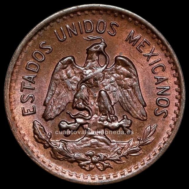 Imagen orientativa: 1 centavo 1905-1949, águila de frente (bronce)