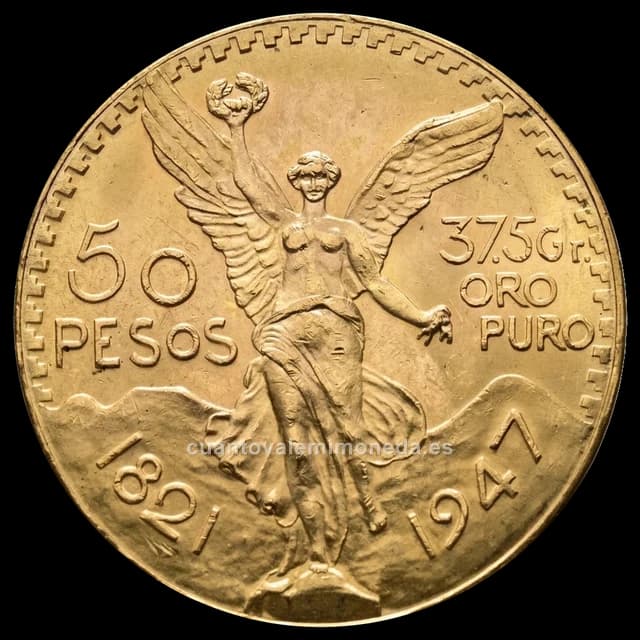 Imagen orientativa: 50 pesos oro Centenario 1921 (primer año)