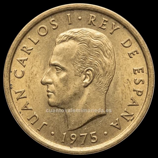 Imagen orientativa: 1 peseta 1975 con acuñación desplazada (error)