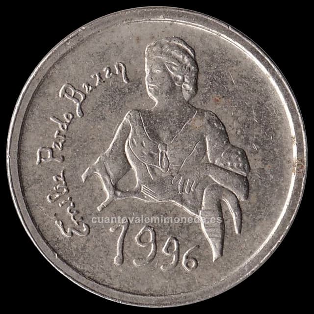 Imagen orientativa: 10 pesetas 1996, Emilia Pardo Bazán